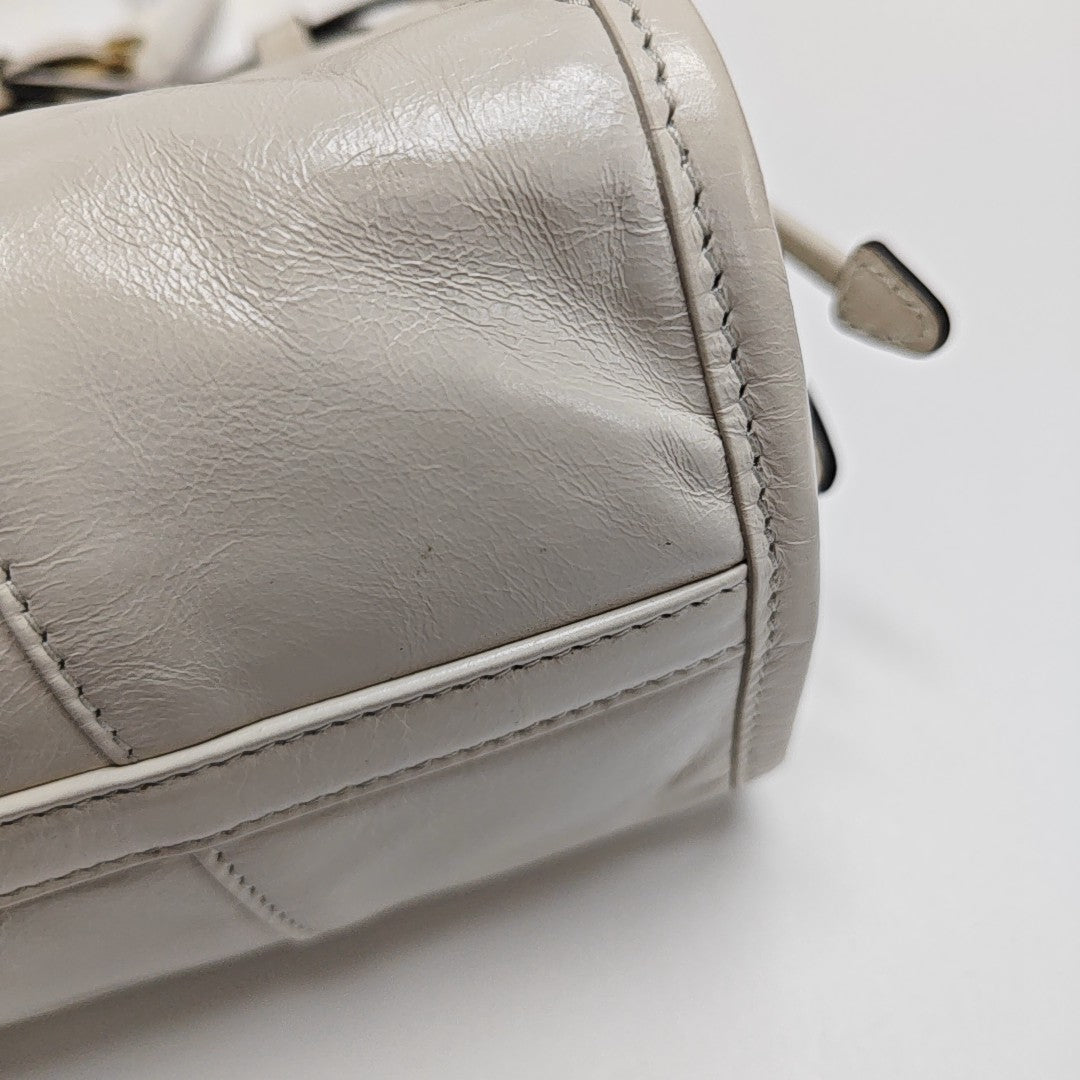 Bonnie Medium Quilted Calfskin White