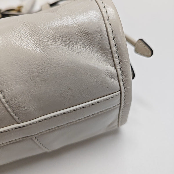 Bonnie Medium Quilted Calfskin White