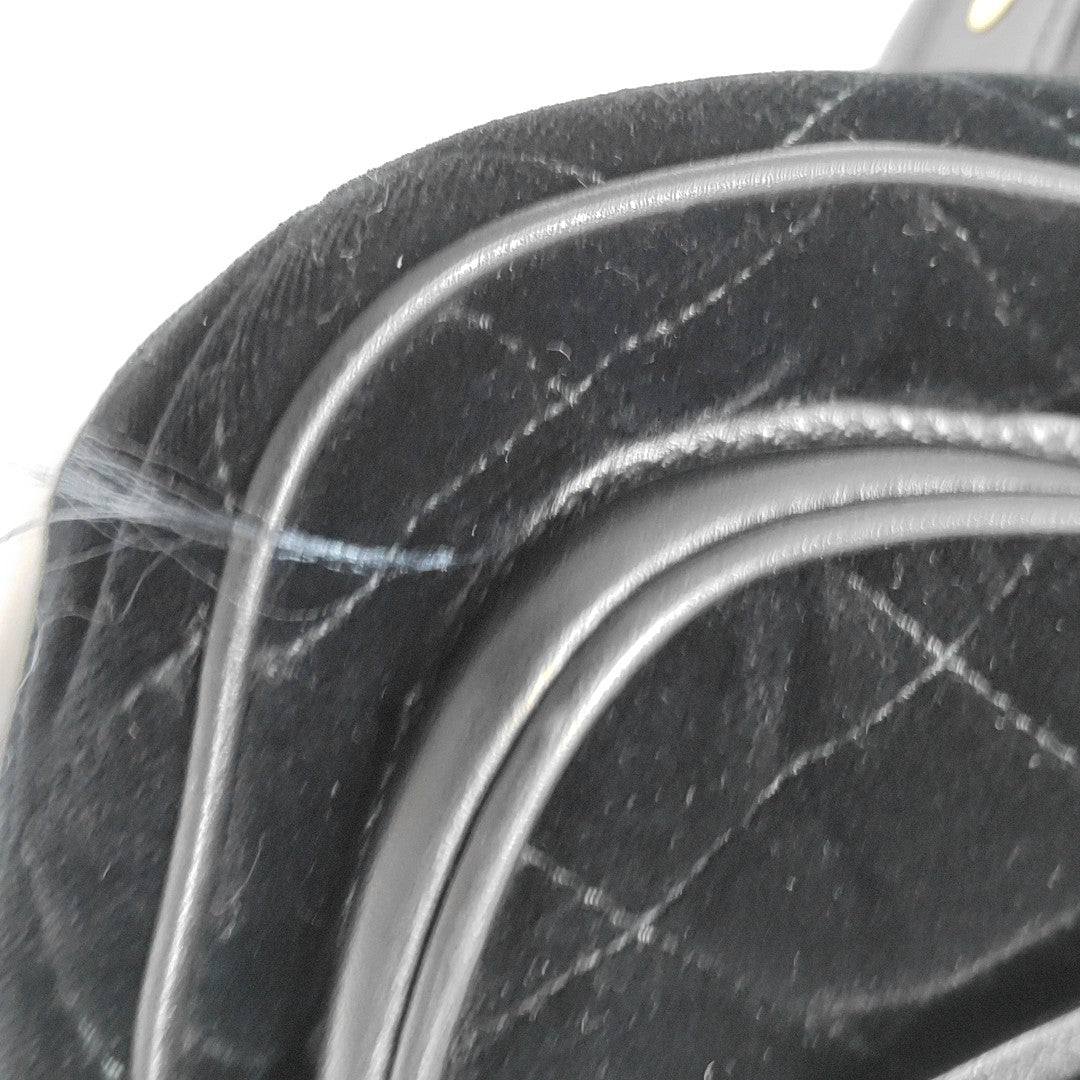 Belt Bag Quilted Velvet Black