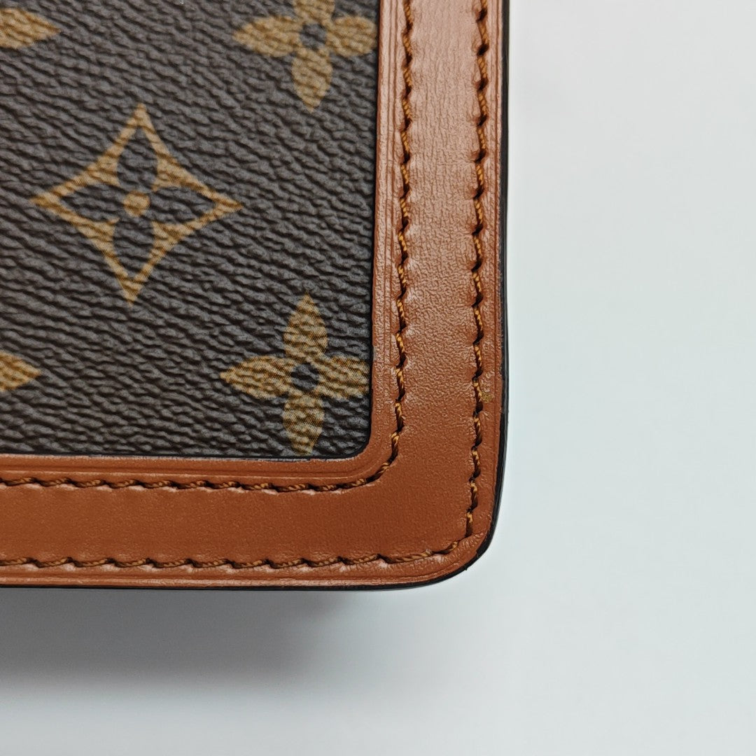 DAUPHINE MM Monogram Coated Canvas Brown