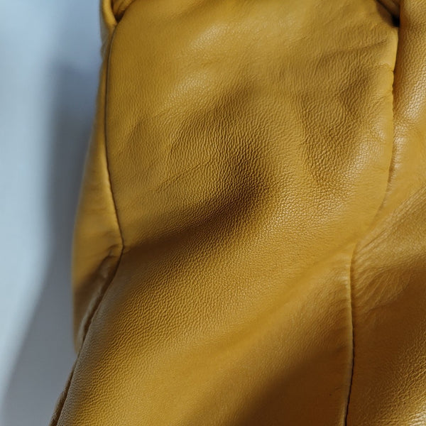 Calfskin Top Handle Bag Yellow