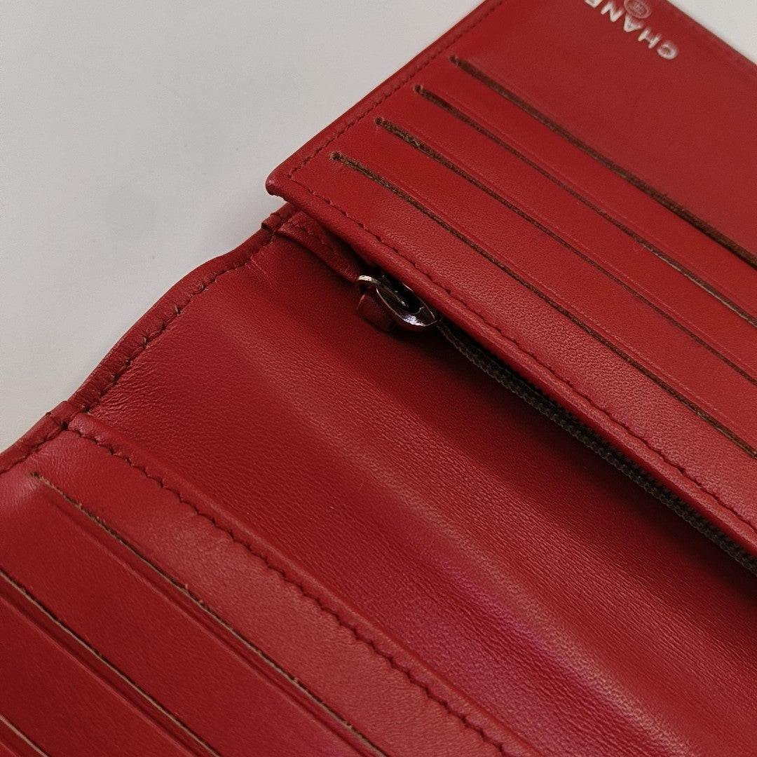 Quilted Calfskin Wallet Pink