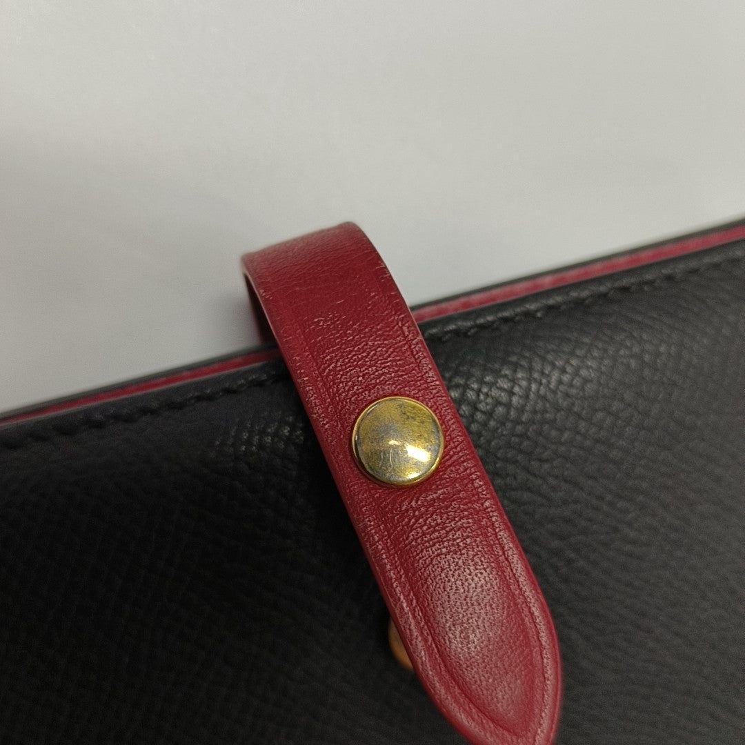 STRAP Calfskin Black Wallet