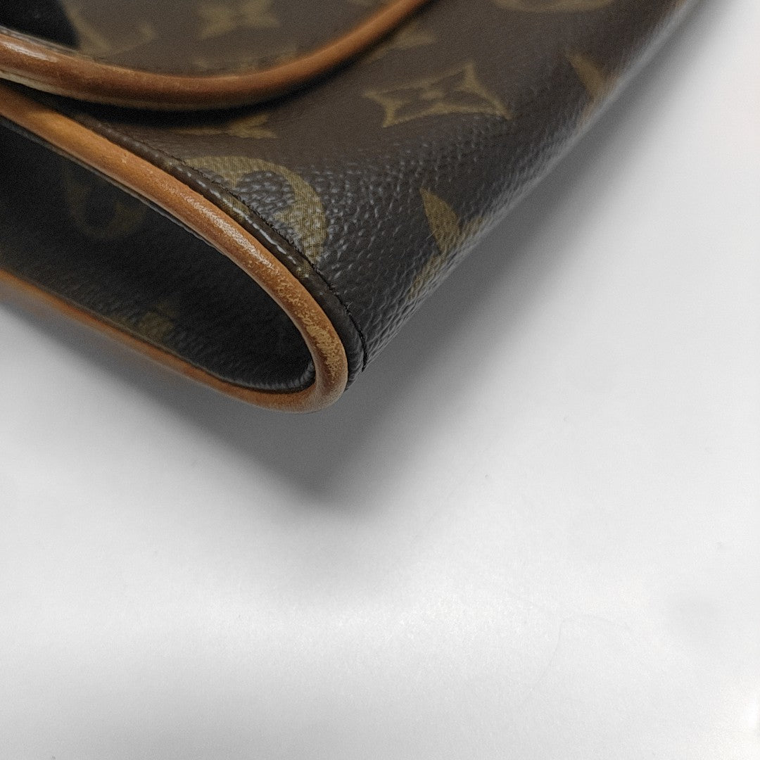 TWIN GM Monogram Coated Canvas Brown