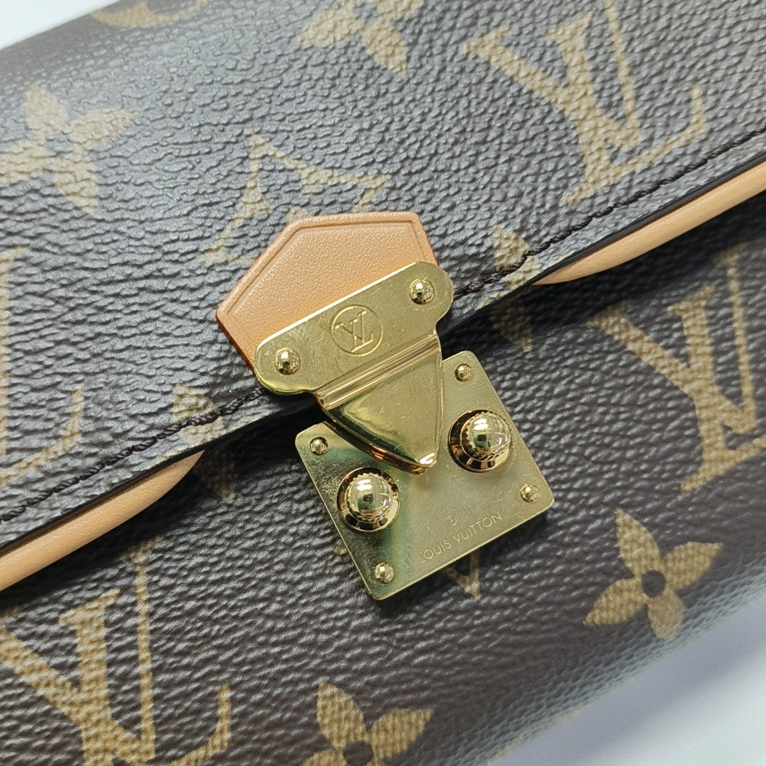 Pochette Camille Monogram Coated Canvas Brown