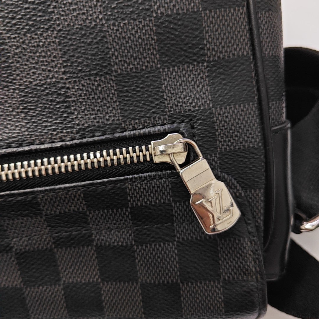 DISTRICT MM Damier Graphite Coated Canvas Gray