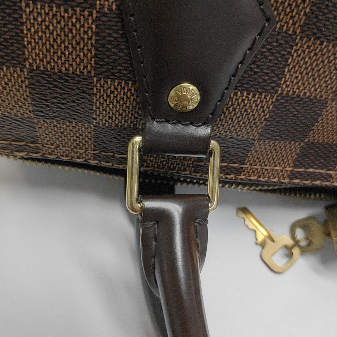 SPEEDY 25 Damier Ebene Coated Canvas Brown