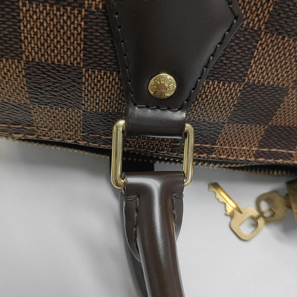 SPEEDY 25 Damier Ebene Coated Canvas Brown