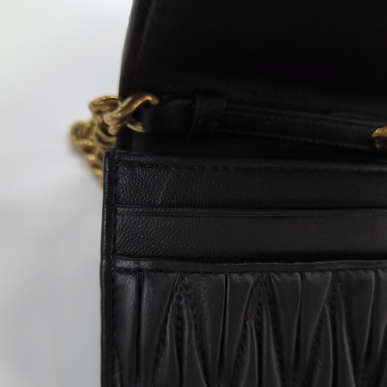 Quilted Lambskin Shoulder Bag Black