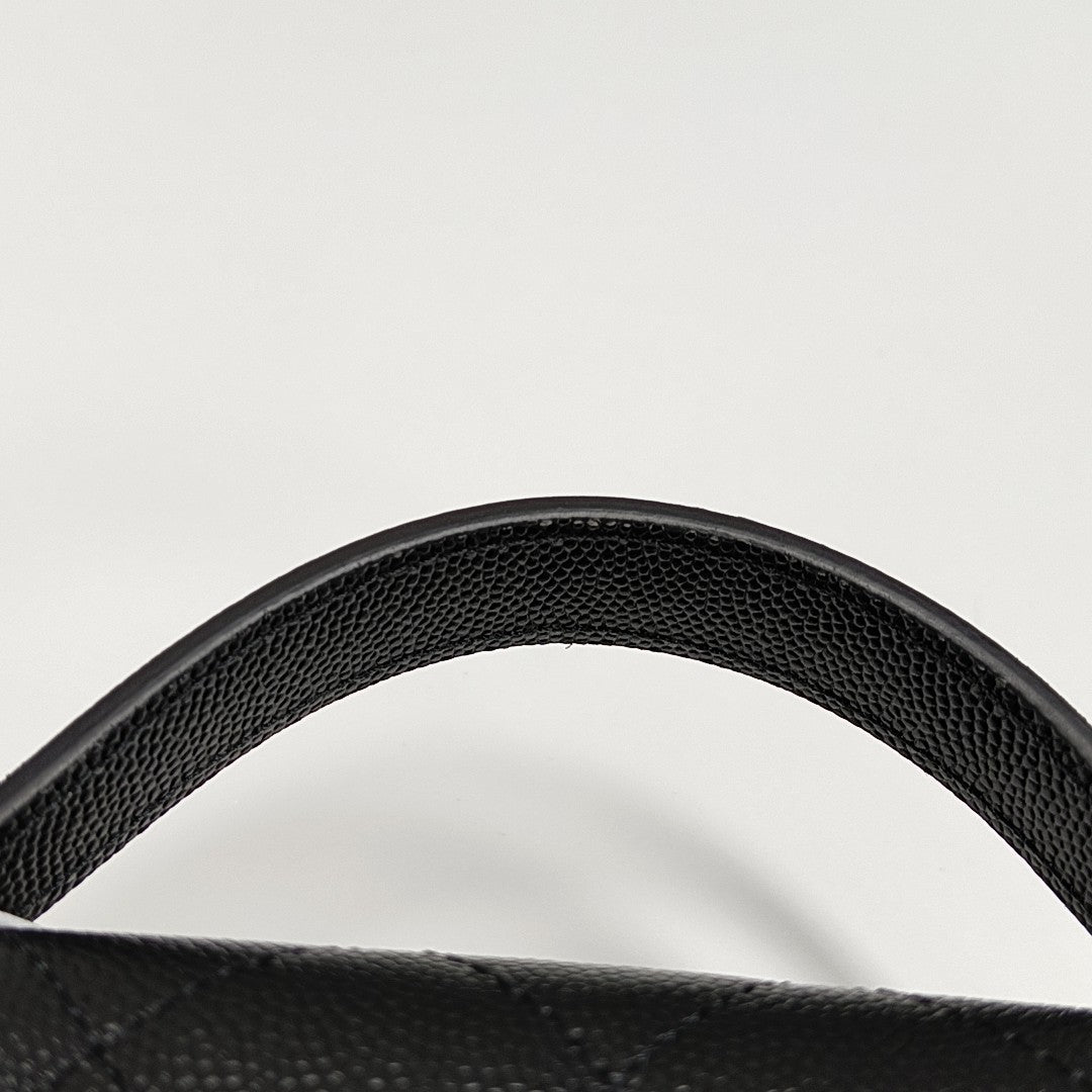 Quilted Grained Calfskin Black