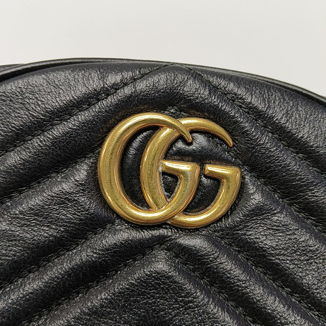 GG Marmont Mini Quilted Calfskin Black
