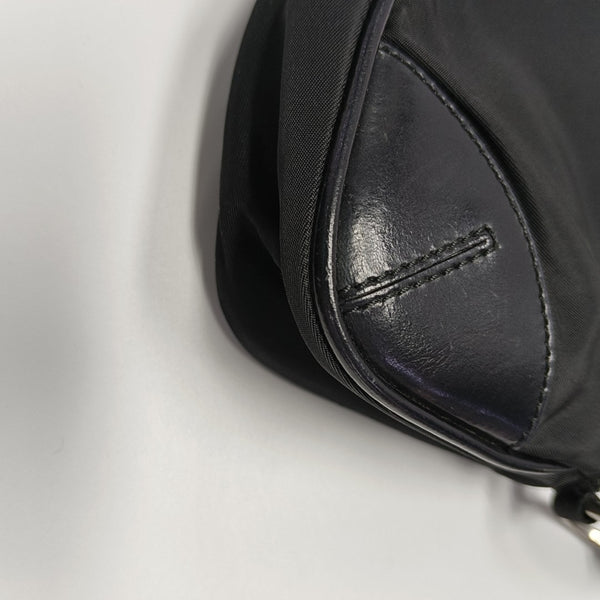 Nylon Top Handle Bag Black