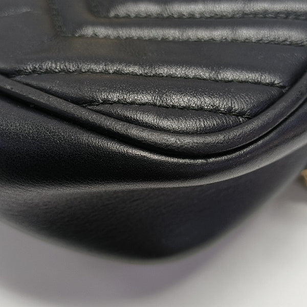 GG Marmont Small Quilted Calfskin Black