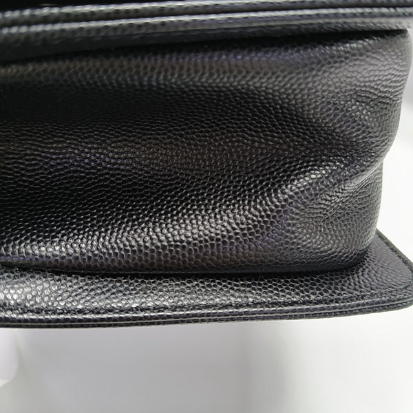 BOY CHANEL Small Quilted Grained Calfskin Black