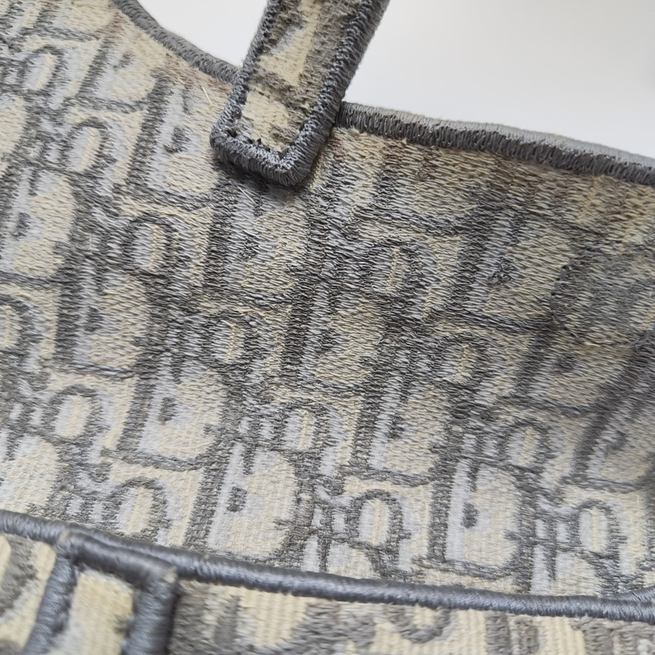 Saddle Mini Oblique Canvas Gray