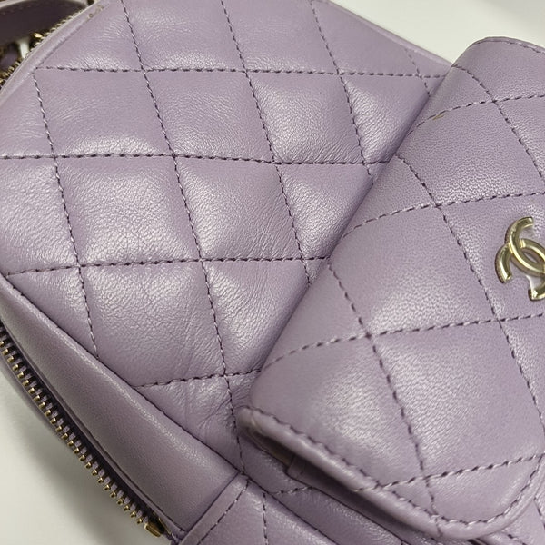 DUMA Mini Quilted Lambskin Purple