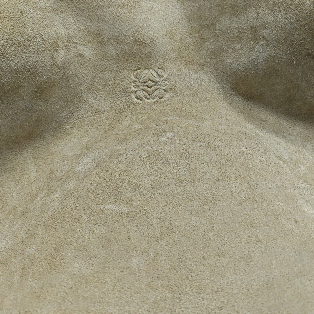 Suede Top Handle Bag Beige