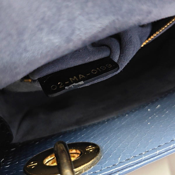 Lady Dior Mini Python Blue