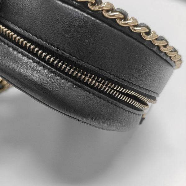 Quilted Lambskin Shoulder Bag Black