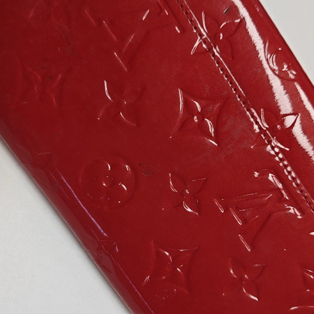 SARAH Monogram Patent Leather Red Wallet