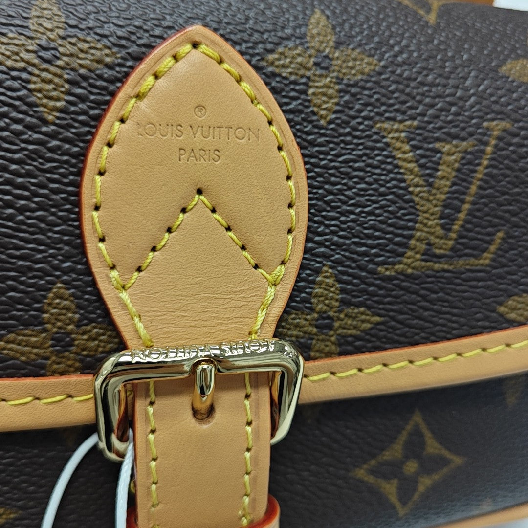 DIANE Nano Monogram Coated Canvas Brown