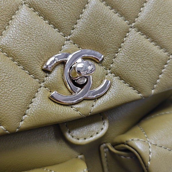DUMA Small Quilted Calfskin Green