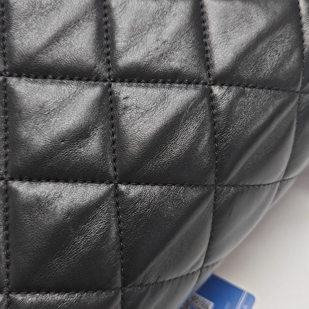 Quilted Lambskin Shoulder Bag Black