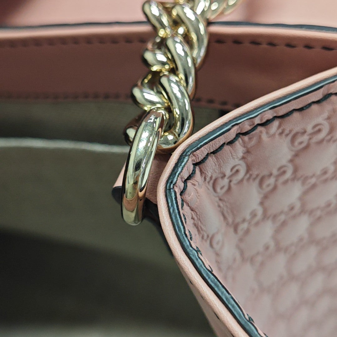 Emily Chain Monogram Calfskin Pink