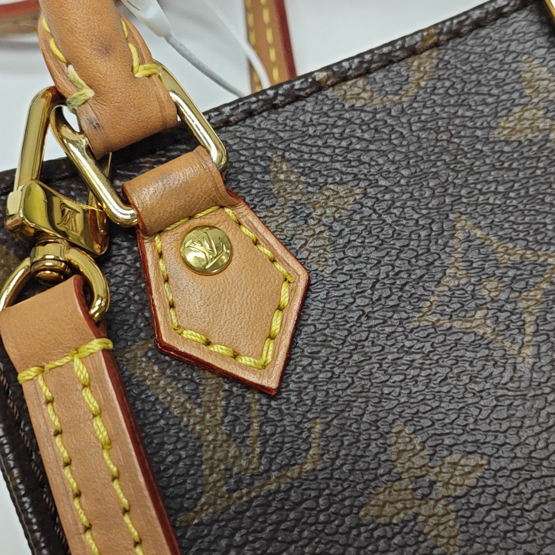 SAC PLAT Mini Monogram Coated Canvas Brown