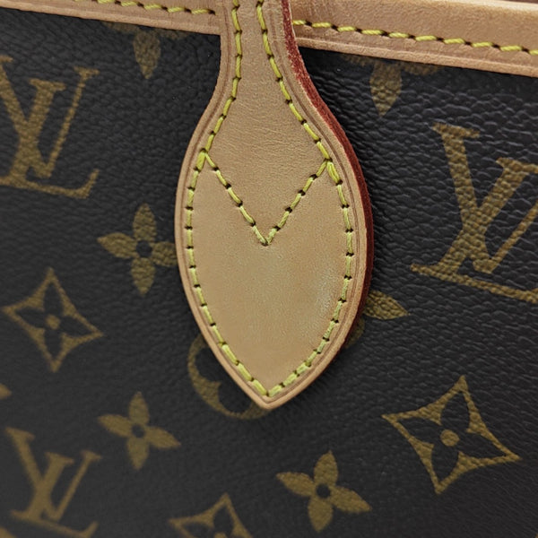 NEVERFULL MM Monogram Coated Canvas Brown
