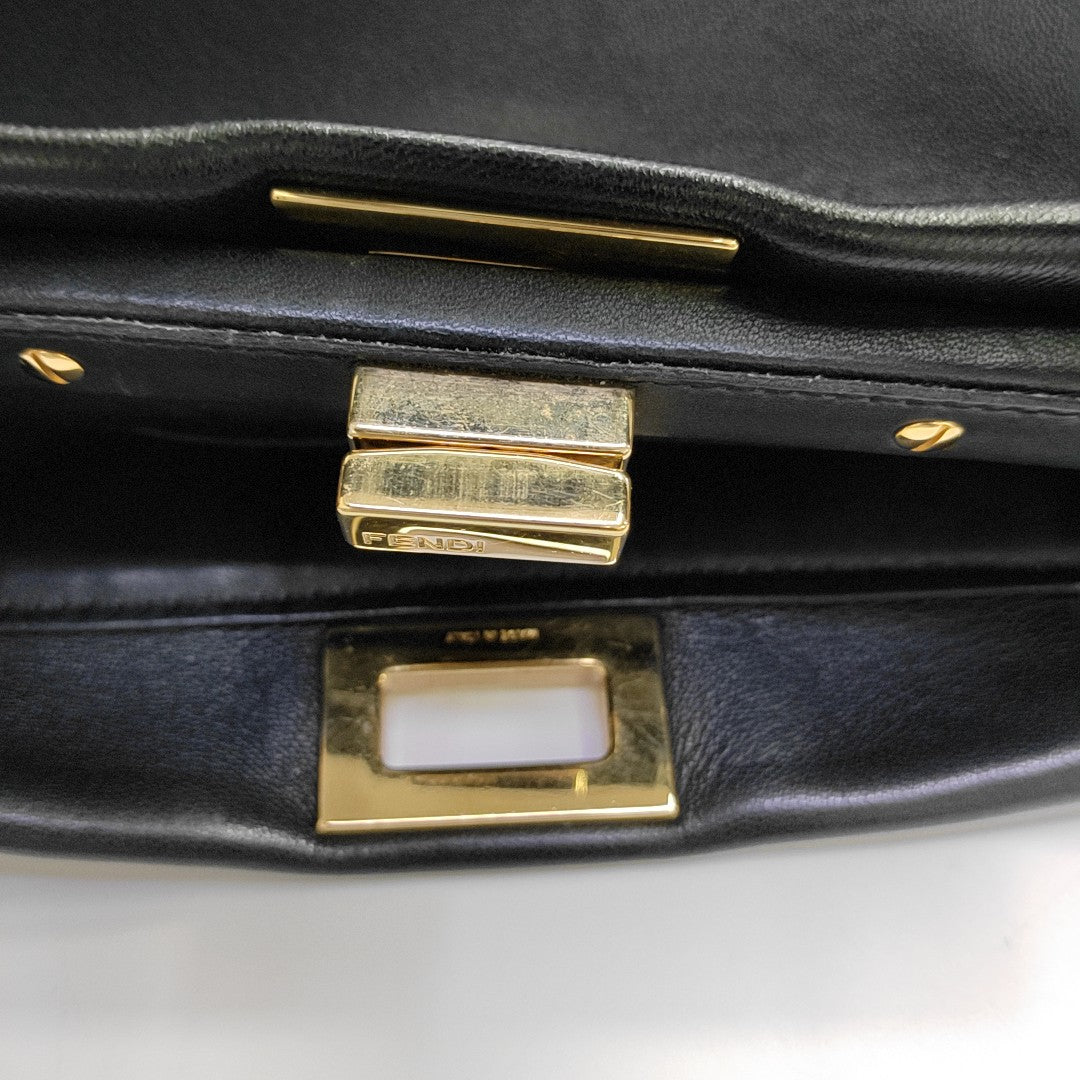 Peekaboo Mini Lambskin Black