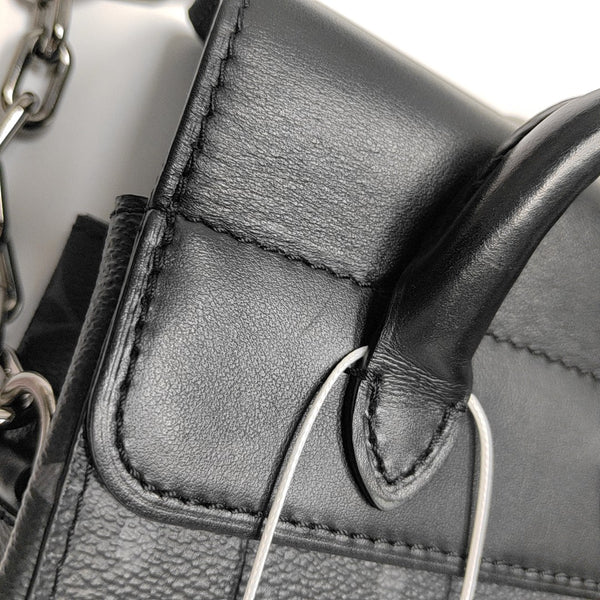 STEAMER Extra Small Monogram Coated Canvas Black