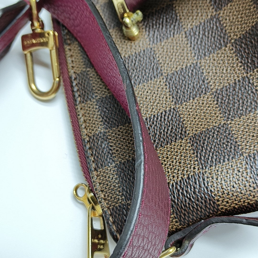HYDE PARK Damier Ebene Coated Canvas Brown