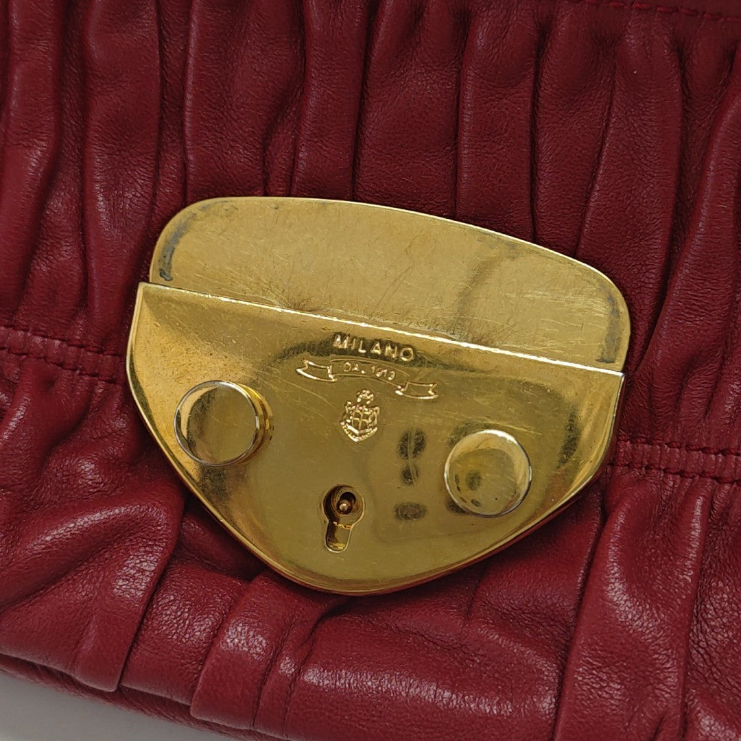Quilted Lambskin Shoulder Bag Red