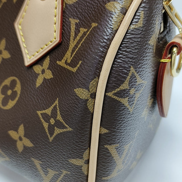 SPEEDY 20 Monogram Coated Canvas Brown