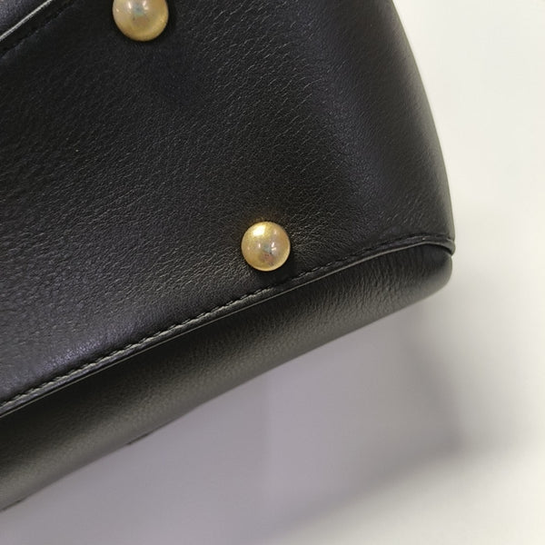 Quilted Calfskin Shoulder Bag Black