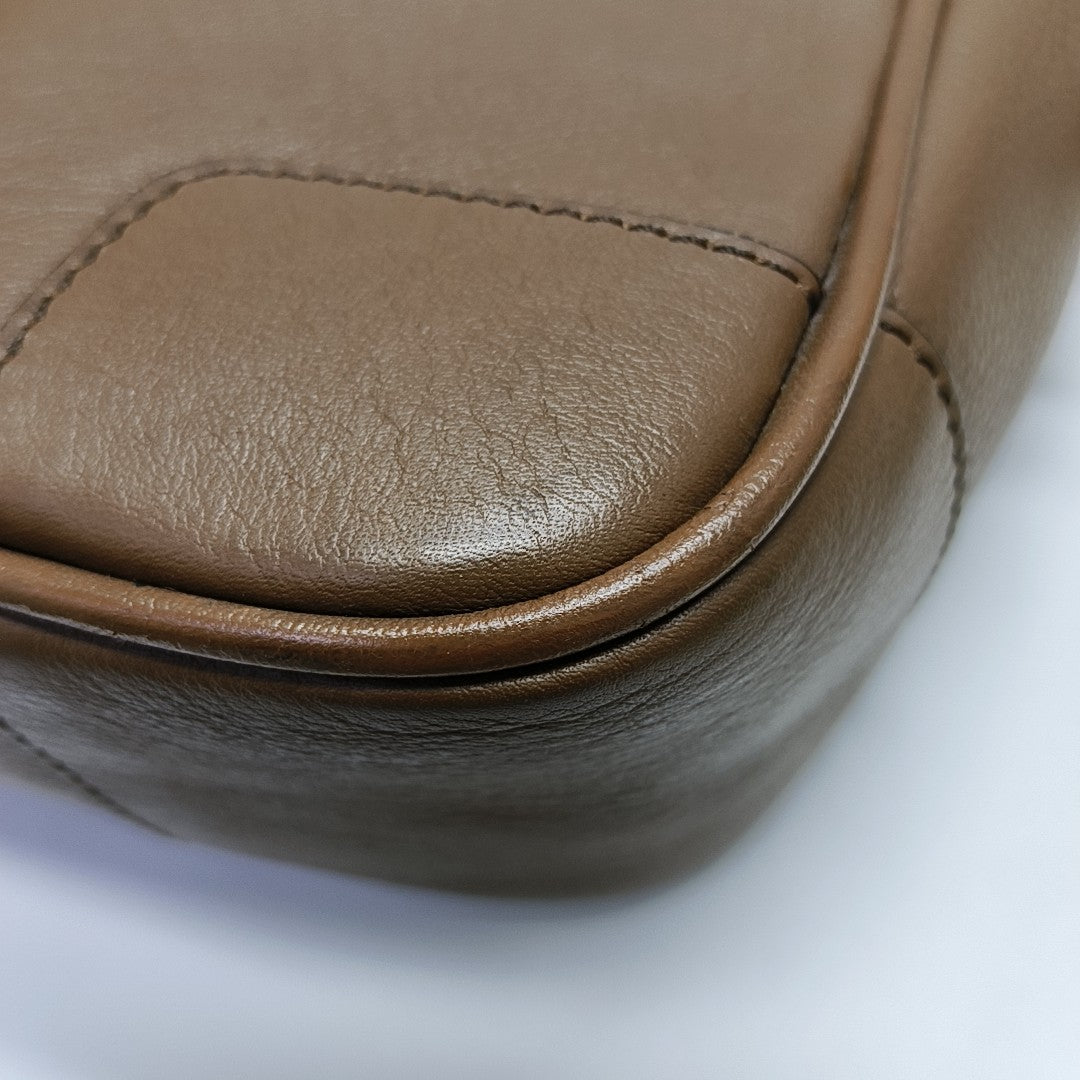 Calfskin Shoulder Bag Brown