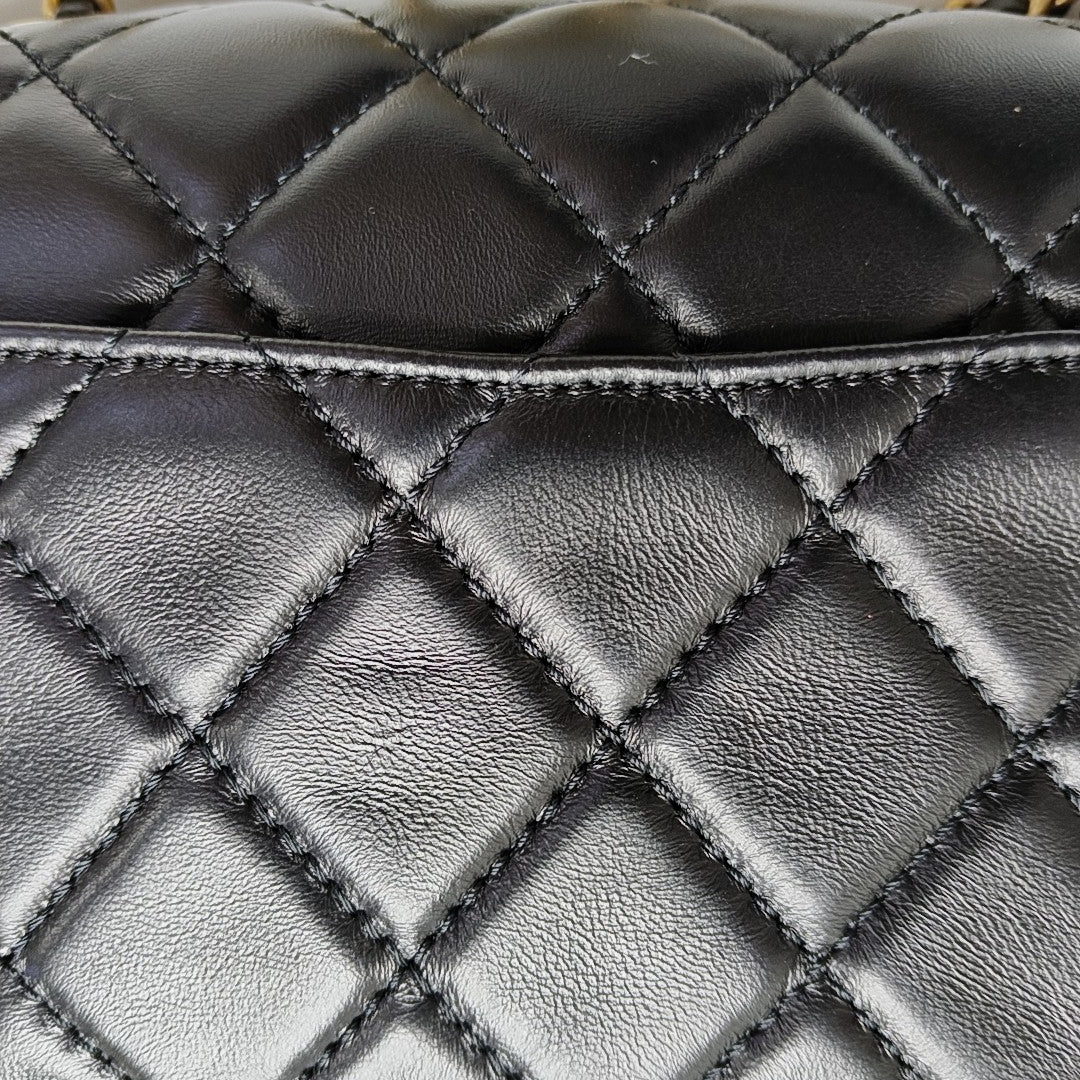 Mini Quilted Lambskin Black