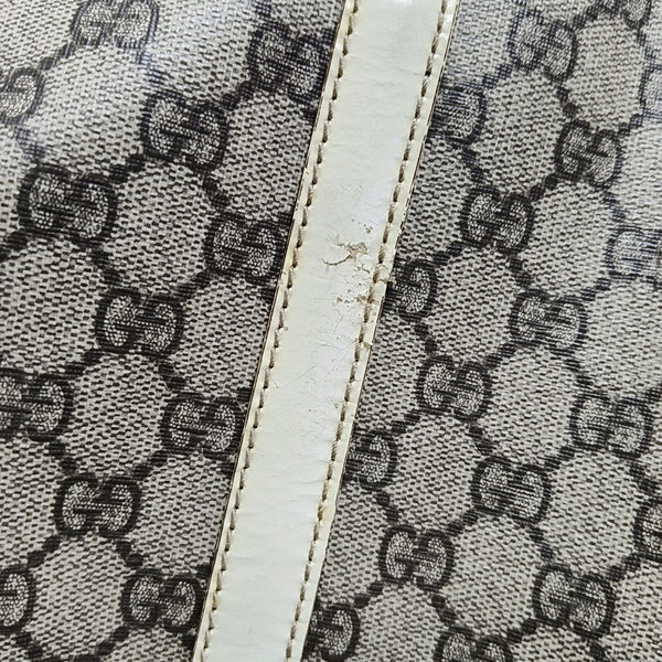 Boston Monogram Coated Canvas Beige