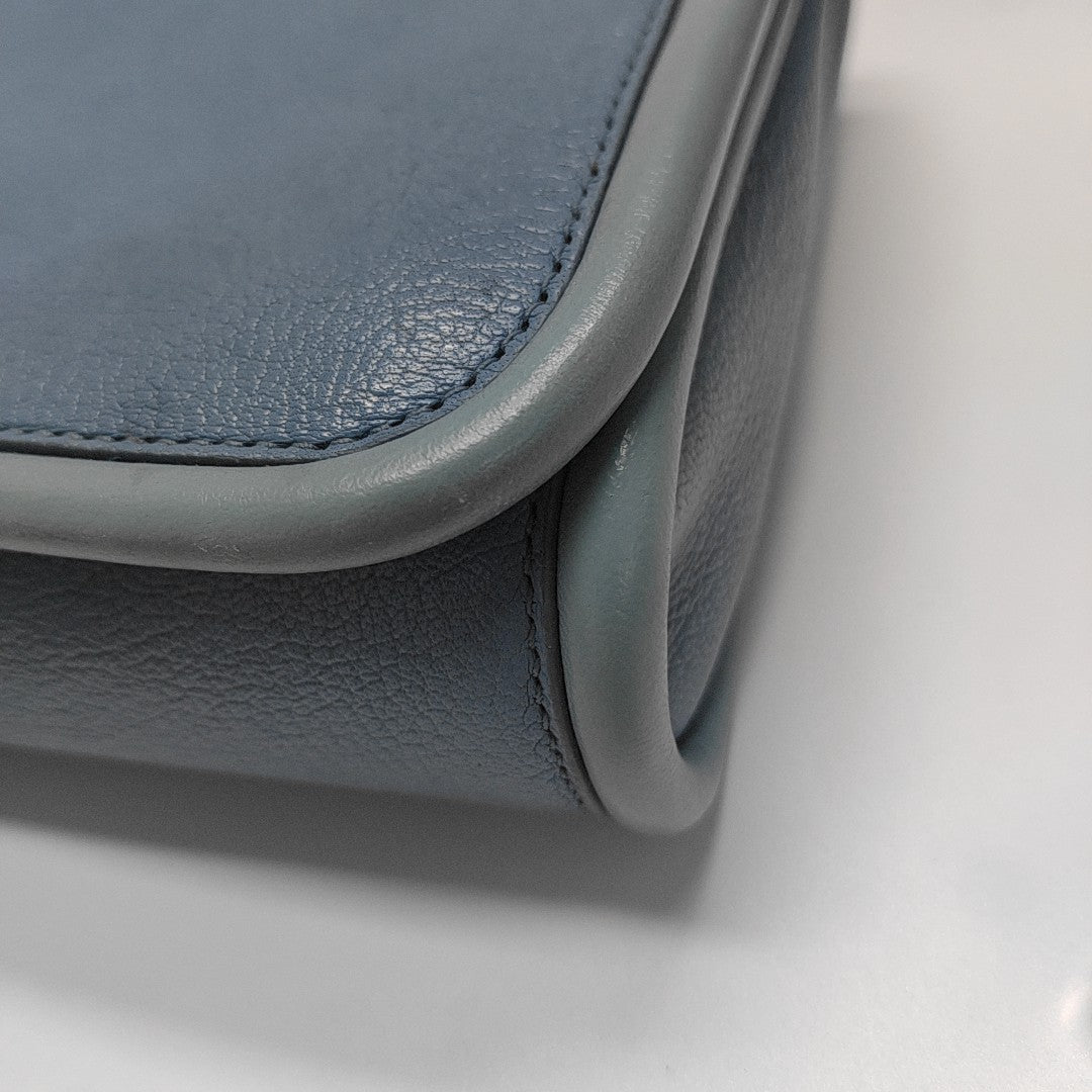 Calfskin Shoulder Bag Blue
