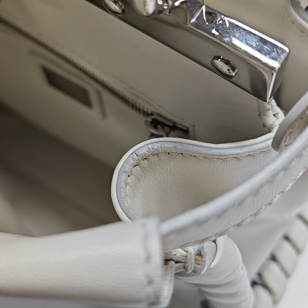 Peekaboo Mini Calfskin White