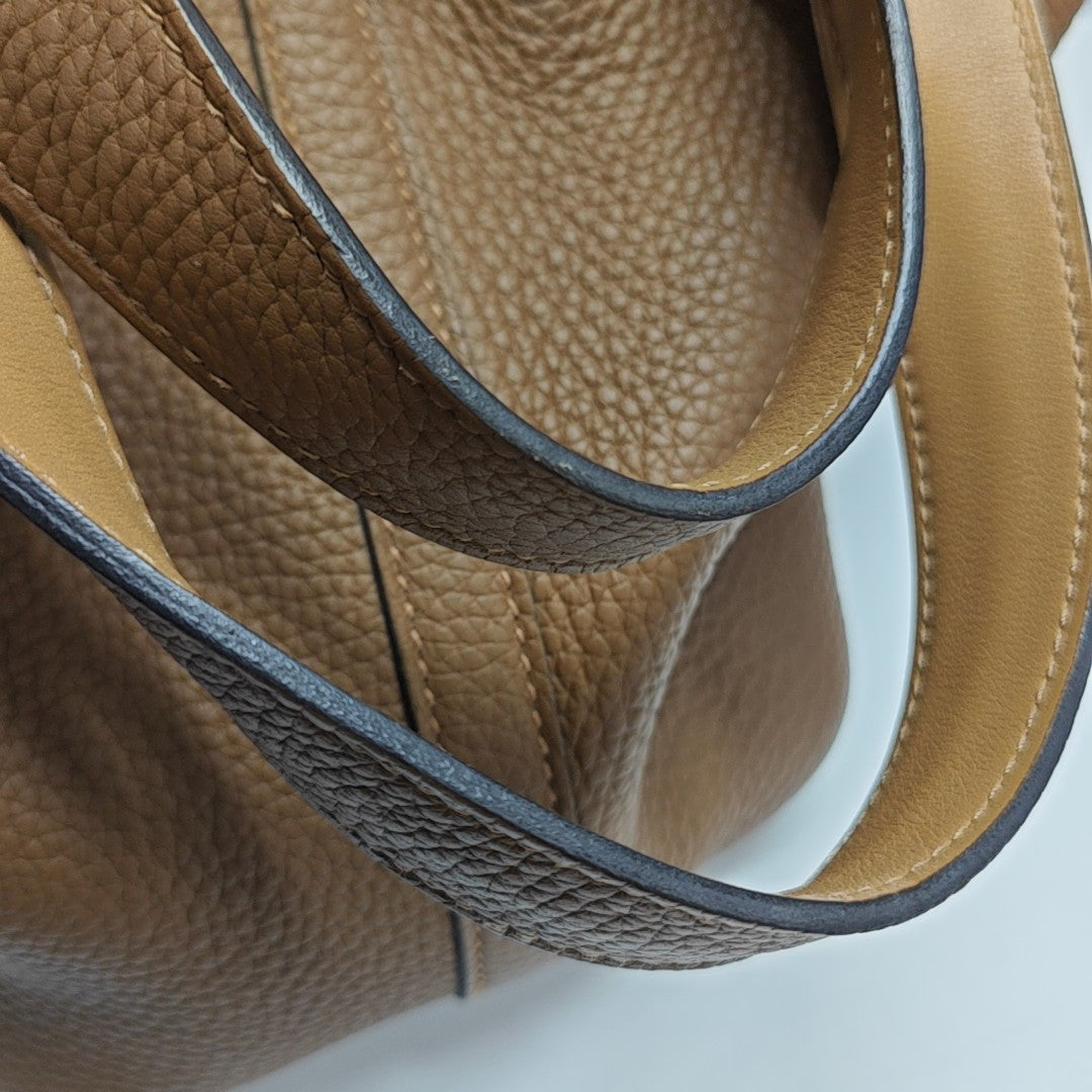 Authenticated pre-owned  Picotin Lock 18 Clemence Brown - Bucket Bag at Looply