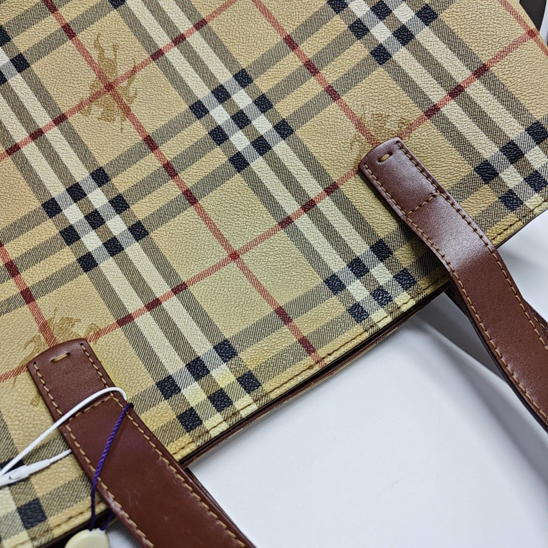 Coated Canvas Tote Bag Beige