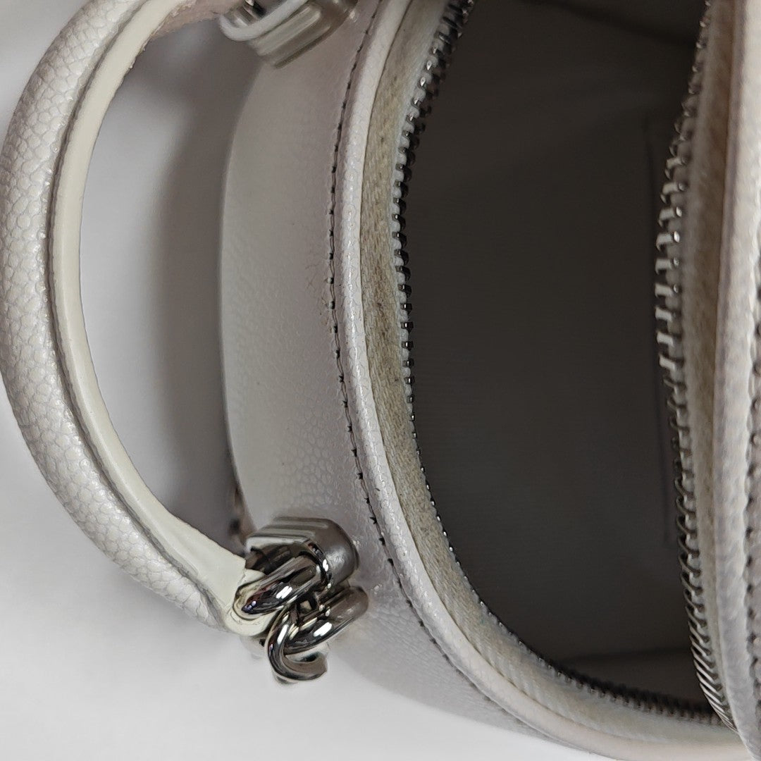 DUMA Mini Quilted Grained Calfskin White