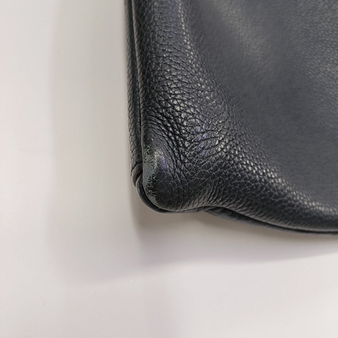 Calfskin Shoulder Bag Blue