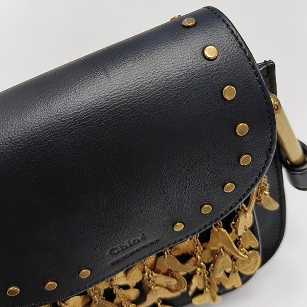 Leather Shoulder Bag Black