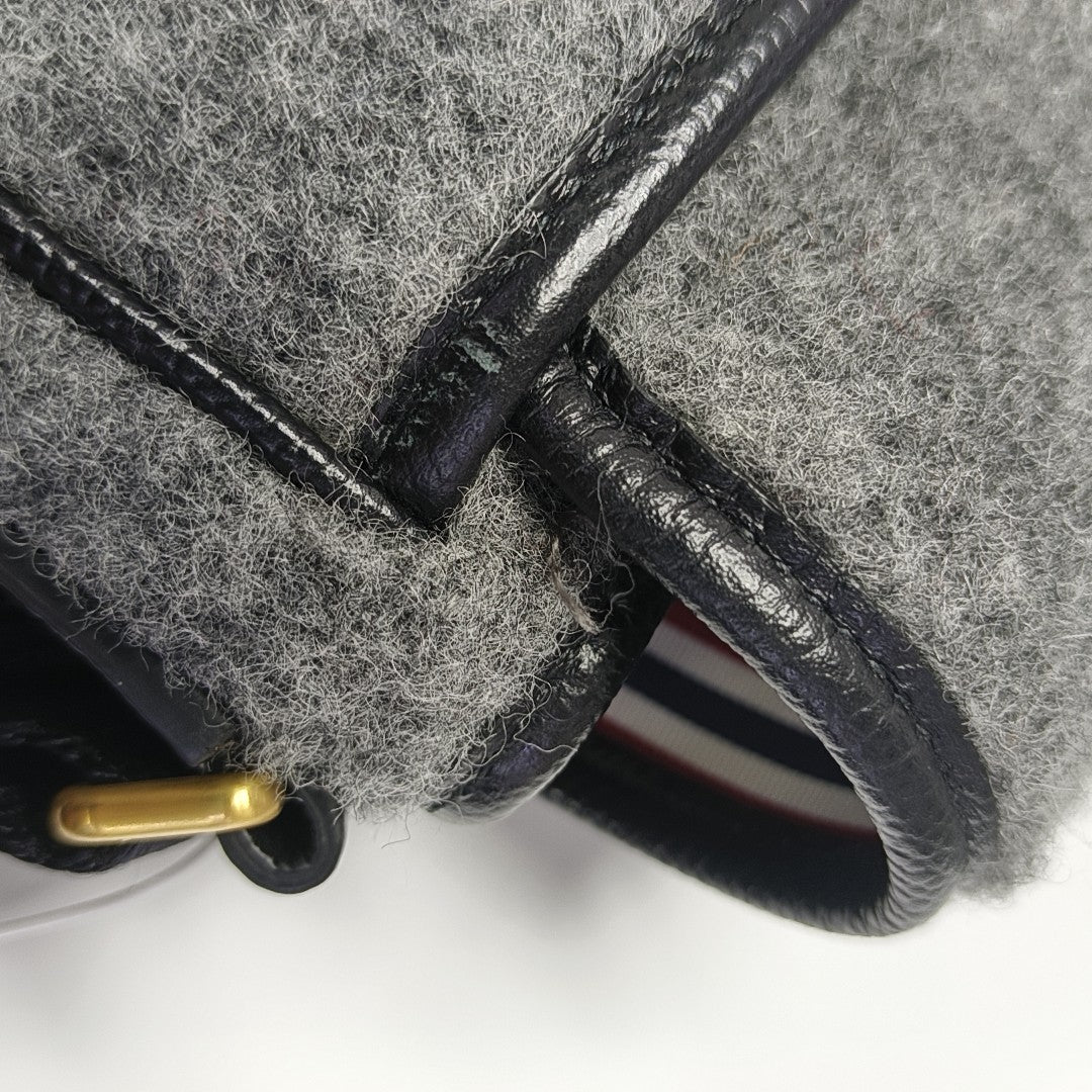 Fabric Shoulder Bag Gray