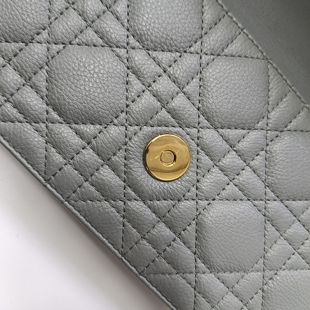 Dior Caro Small Cannage Calfskin Gray