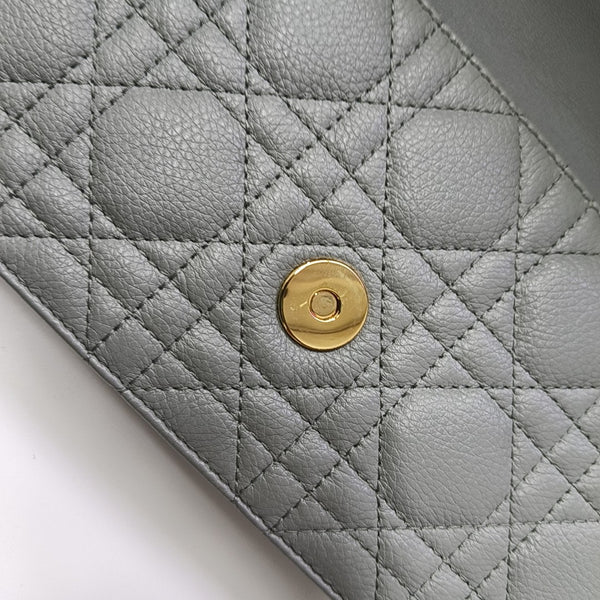 Dior Caro Small Cannage Calfskin Gray