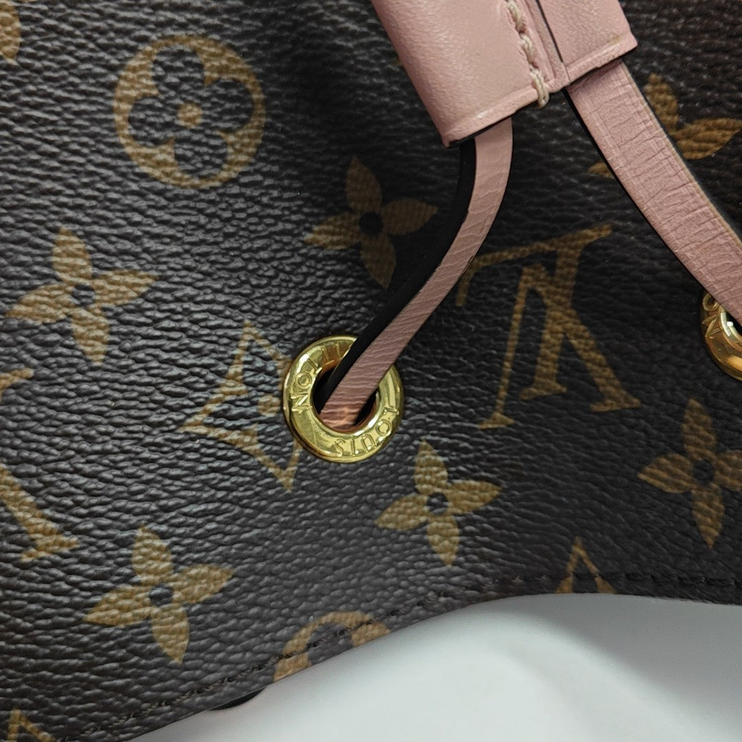 NÉONOÉ MM Monogram Coated Canvas Brown